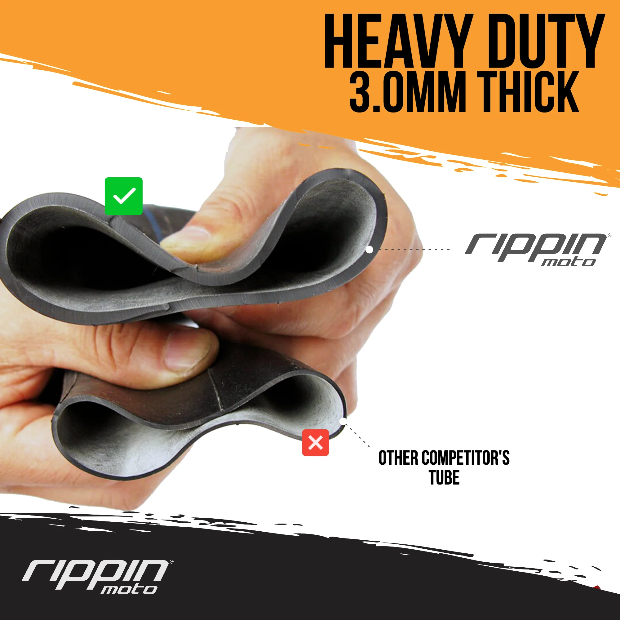 110/100-18 (4.5 x 18) Heavy Duty 18" Motorcycle Inner Tube - 3mm Thick - Image 4