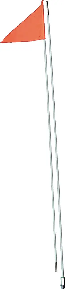 Safety Orange Flags - 2 Piece Fiber Pole - Side Mount Safety Flag