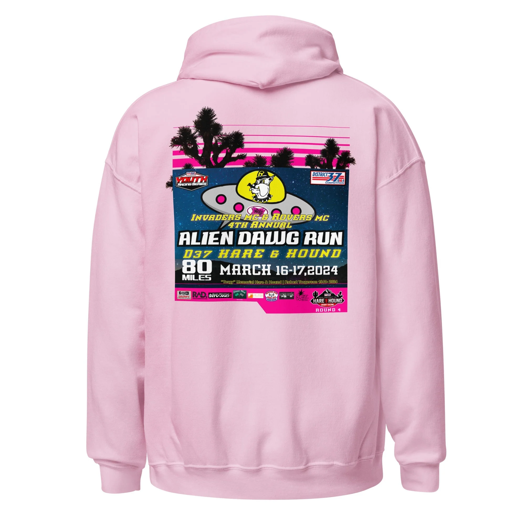 2024 Alien Dawg Run - Rovers MC & Invaders MC Hare & Hound Event Hoodie - Image 8