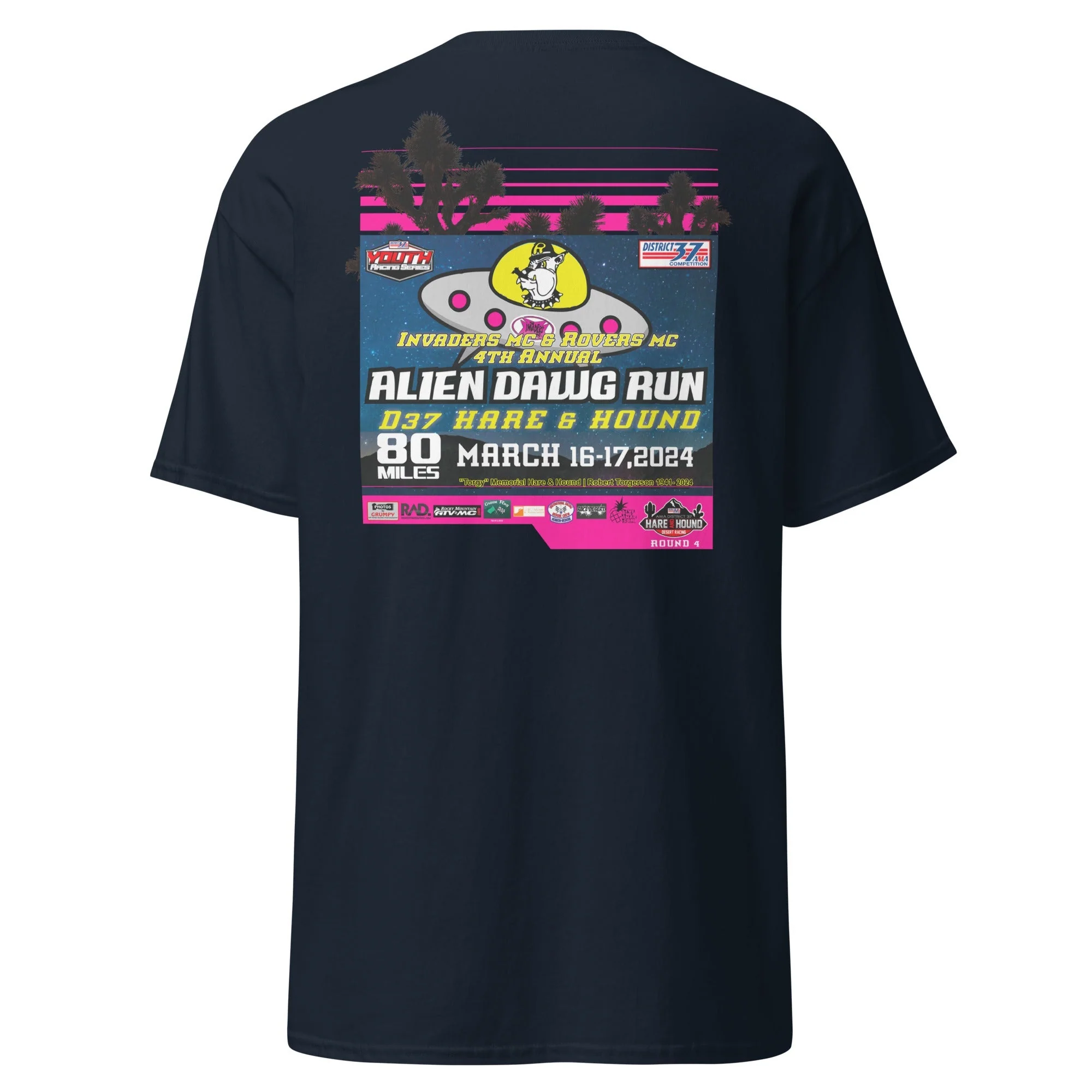 2024 Alien Dawg Run - Rovers MC & Invaders MC Hare & Hound Event T-Shirt - Image 3