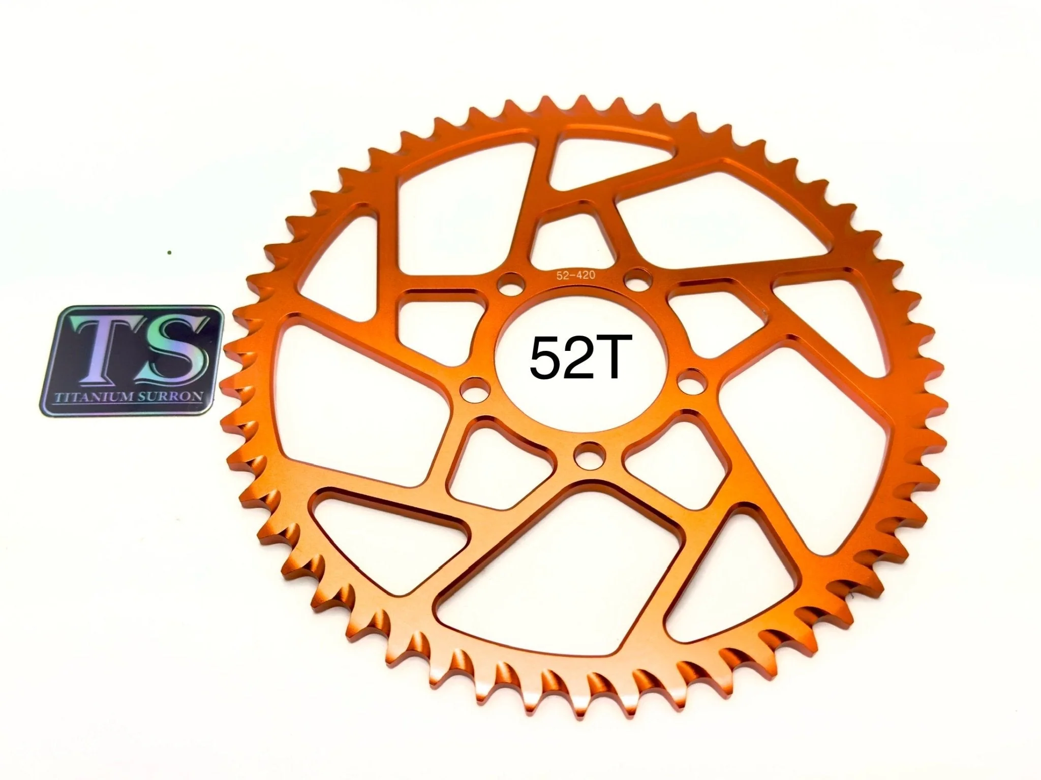 48/ 52/ 54/ 58 Tooth Hardened Aluminum 420 Sprocket for E-moto - Image 2