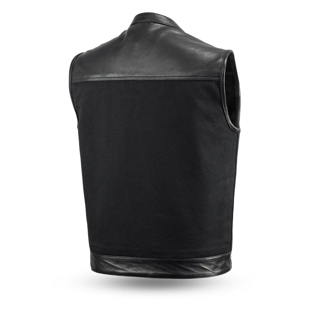 49/51 Vest Motorcycle Leather Canvas Vest - Image 2