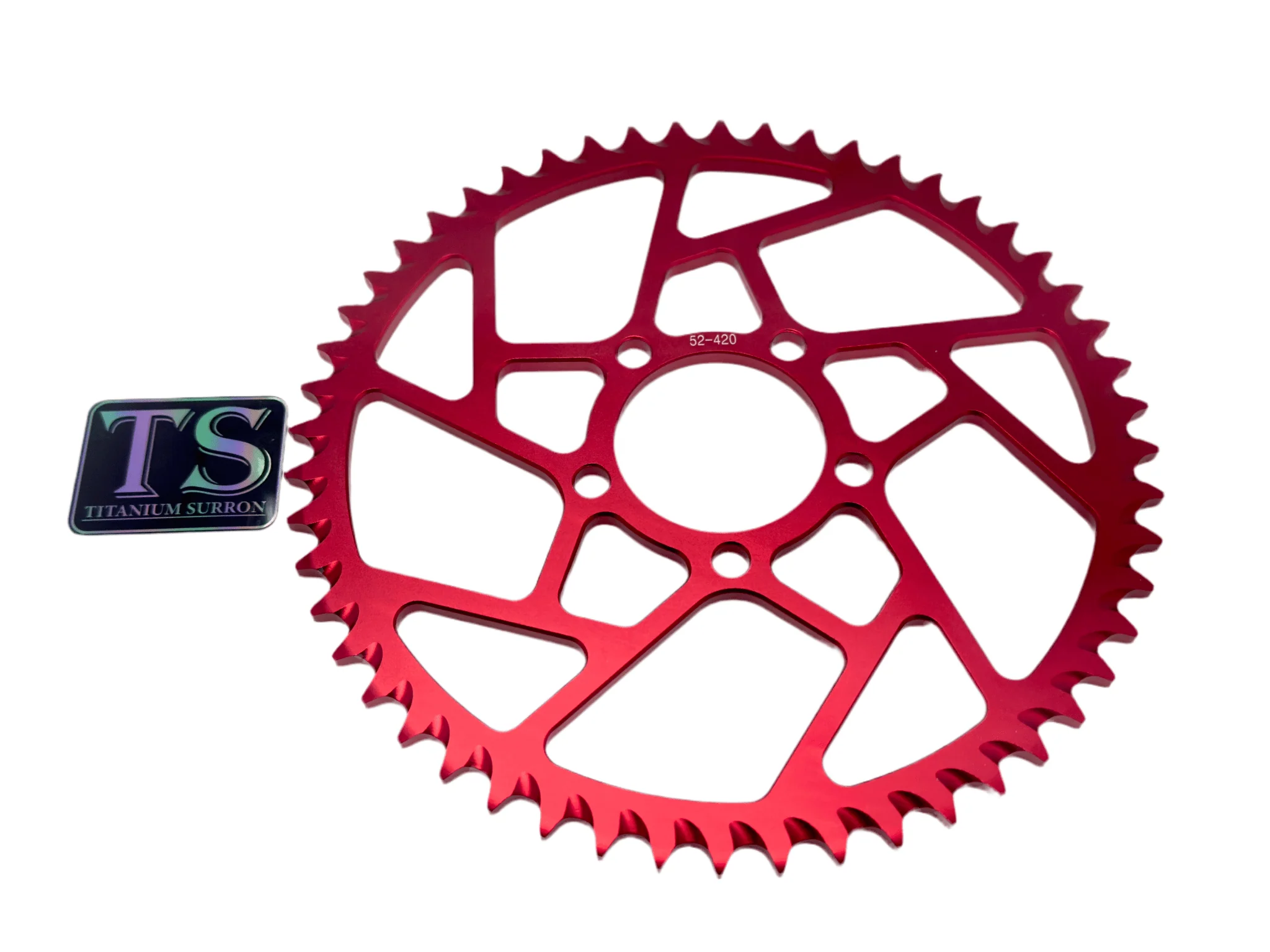 52 Tooth Hardened Aluminum 420 Sprocket for E-moto - Image 2