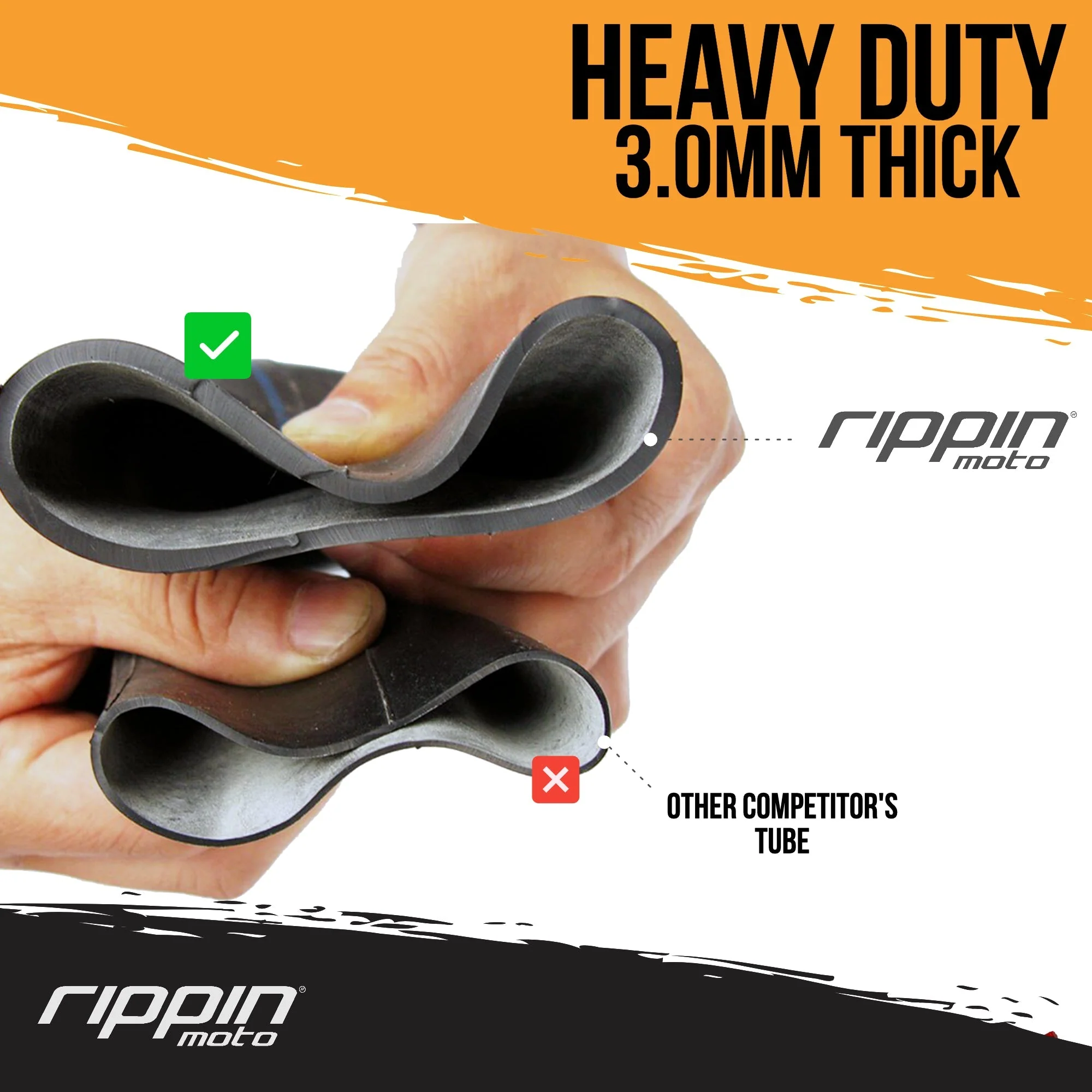 70/100-17 (2.50/2.75-17) Heavy Duty 17" Motorcycle Inner Tube - 3mm Thick - Image 4