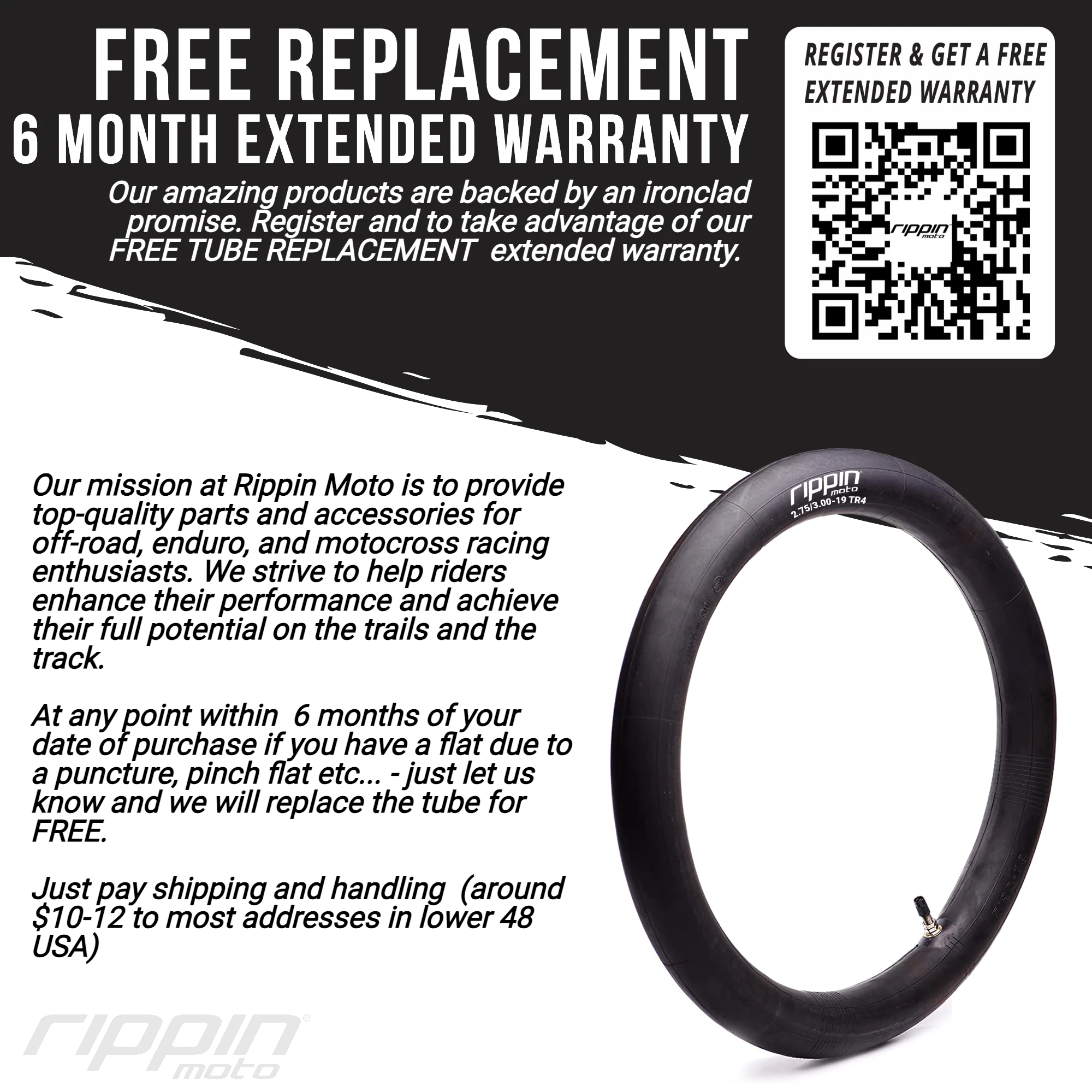 80/100-12 (3.0-12) Heavy Duty Inner Tube 3mm Thick - Image 7