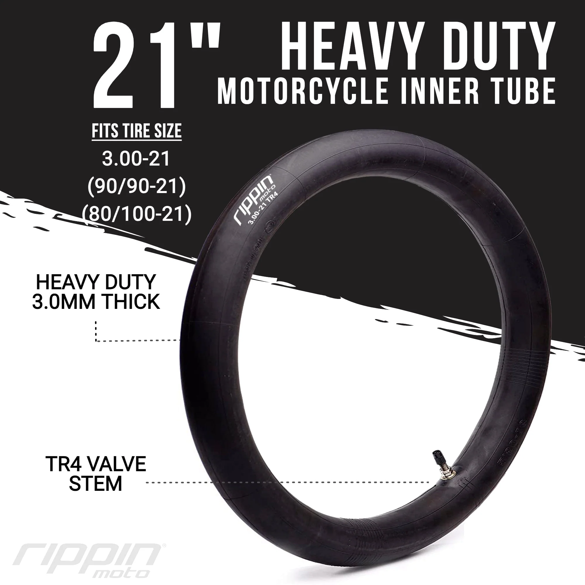 90/90-21 (3.00 x 21) Heavy Duty 21" Inner Tube 3mm Thick - Image 2