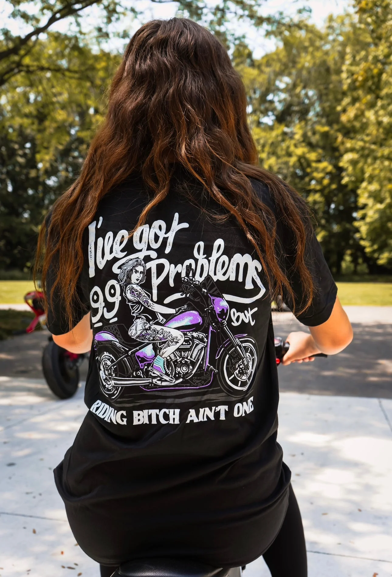 "I've Got 99 Problems Riding Btch Aint One" T-Shirt - Renegade Babes - Image 3