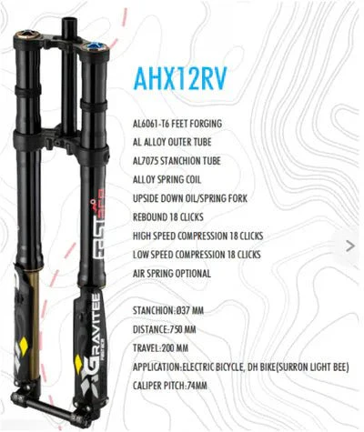 FastAce Gravitee Fork AHX12RV (3.0) for E-Moto. Surron, E-Ride Pro, Talaria - Image 5
