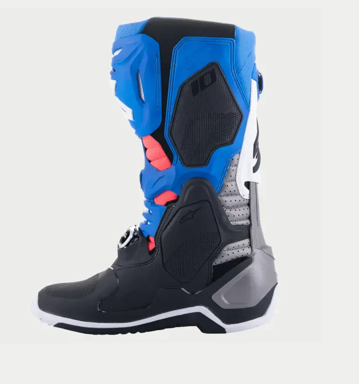Alpinestars Tech 10 Supervented Black/Enamel Blue/Purple/White Boots - Image 4