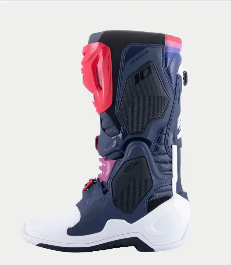 Alpinestars Tech 10 Supervented Night Navy/White/Rainbow Boots - Image 4