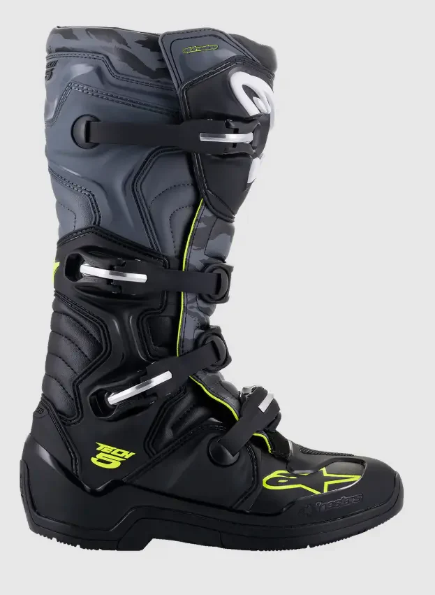 Alpinestars Tech 5 Black/Grey/Yellow Fluo Boots - Image 2