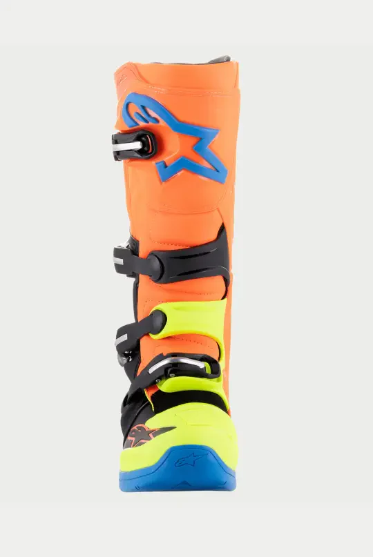 Alpinestars Tech 5 Blue/Orange Fluo/Yellow Fluo Boots - Image 3