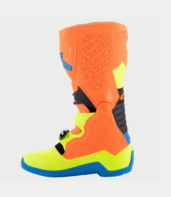 Alpinestars Tech 5 Blue/Orange Fluo/Yellow Fluo Boots - Image 4