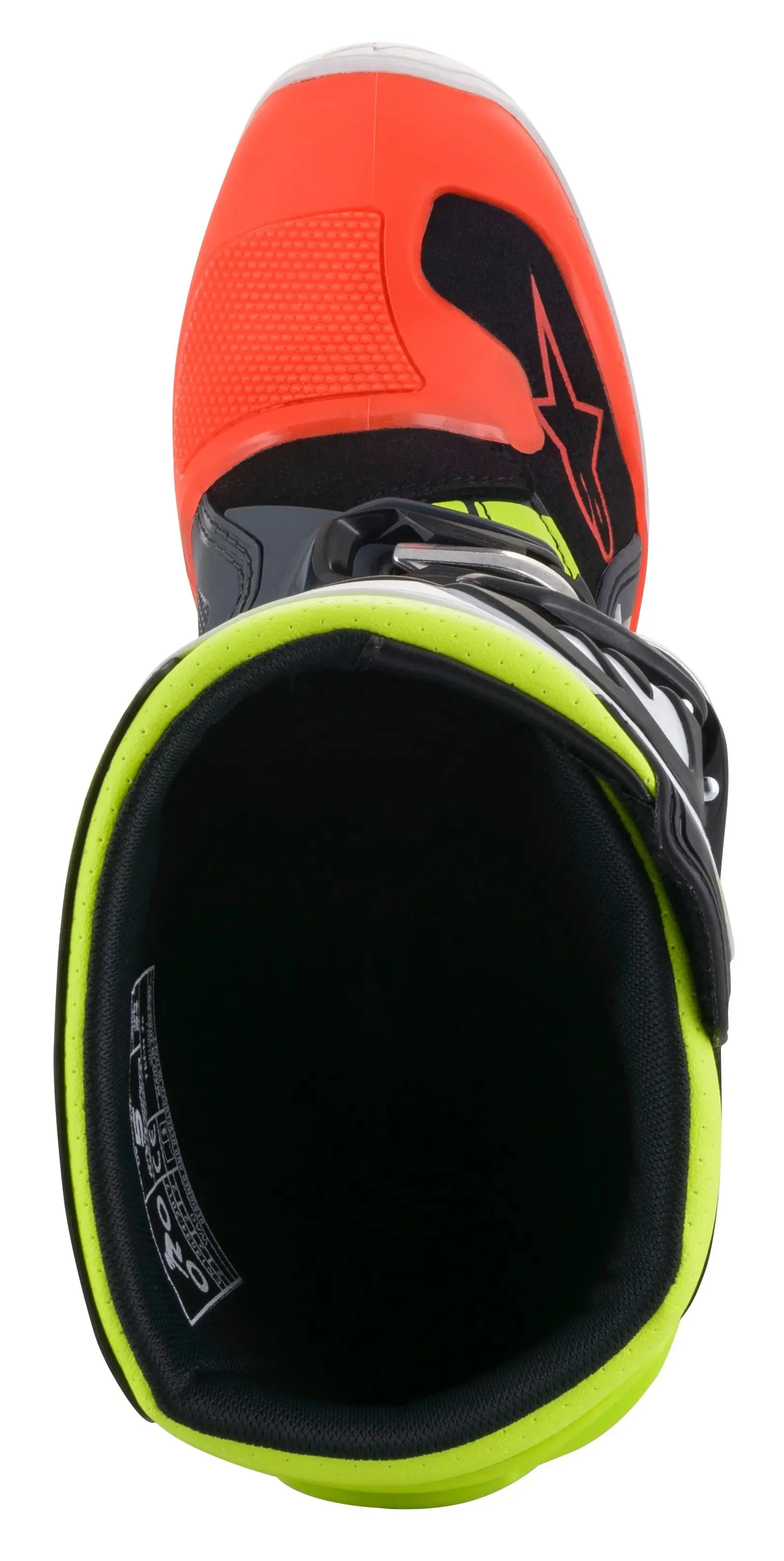 Alpinestars Youth Tech 7s Dark Grey/ Red Fluo/Yellow Fluo Boots - Image 6
