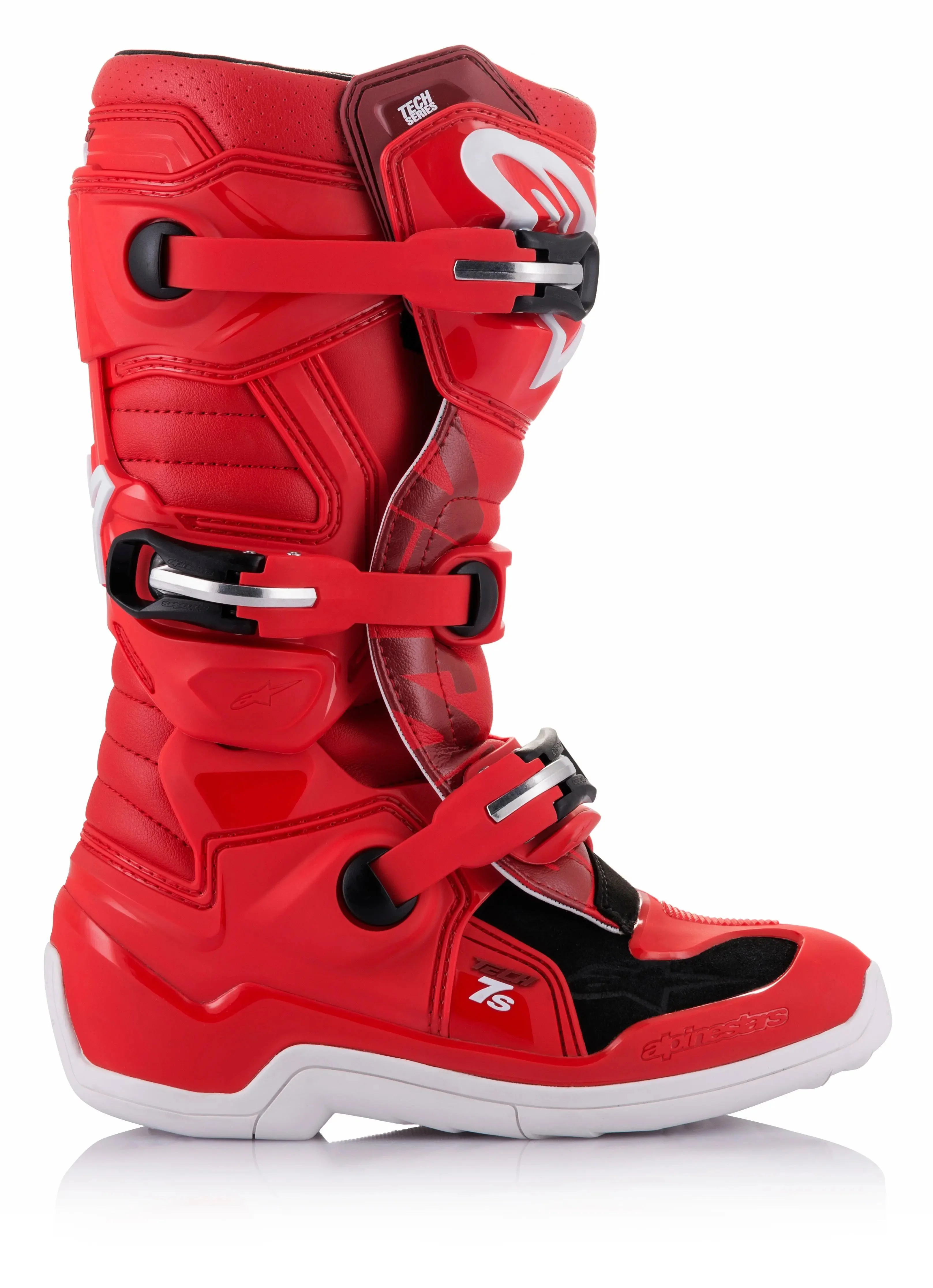Alpinestars Youth Tech 7s Red Boots - Image 2