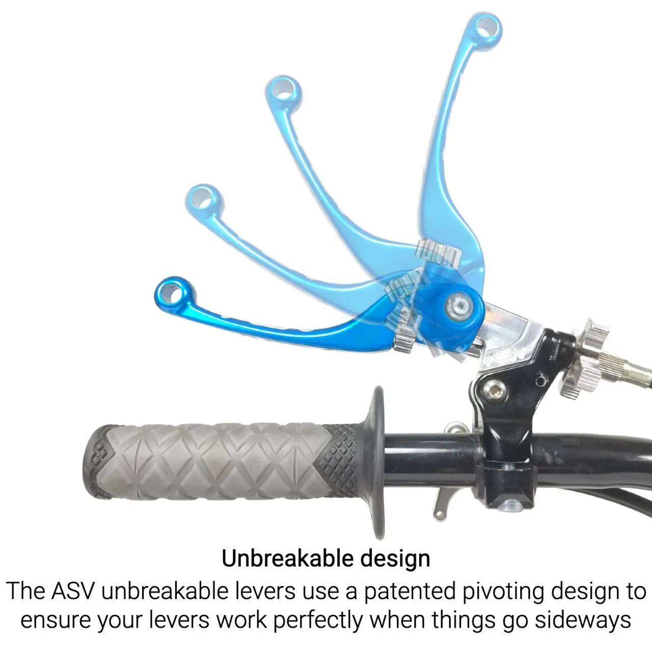 ASV Lever for STACYC / OSET / IRONe - F3-E Series - Unbreakable Reduced Reach Rear Brake Lever - Black / Red / Blue / Pink / Silver / Gold - Image 4