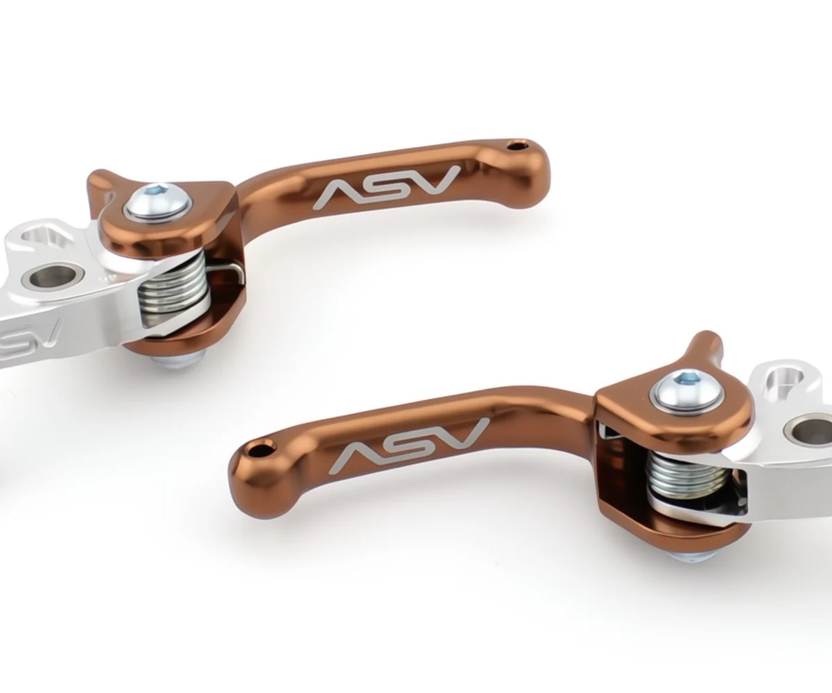 ASV Front & Rear Brake Levers for Surron Light Bee / Talaria Sting / Sting R / MX3 / MX4 / X3 - F3-E Series - Pair of Unbreakable ASV Levers -  Black / Red / Blue / Pink / Orange / Silver / Gold / Purple / Magnesium - Image 8