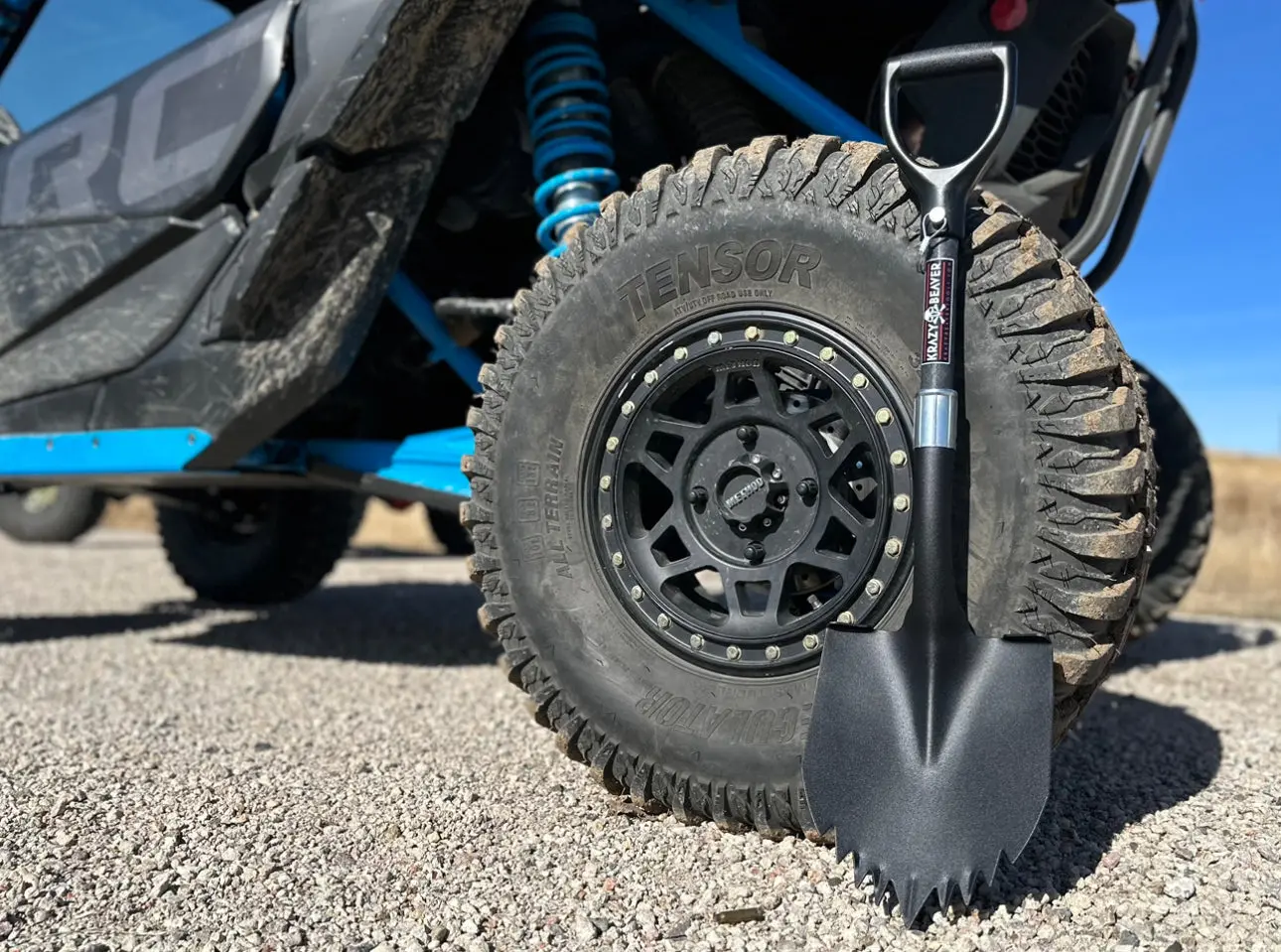ATV / UTV Krazy Beaver Shorty Shovel (Textured Black Head / Black Handle) - Image 3