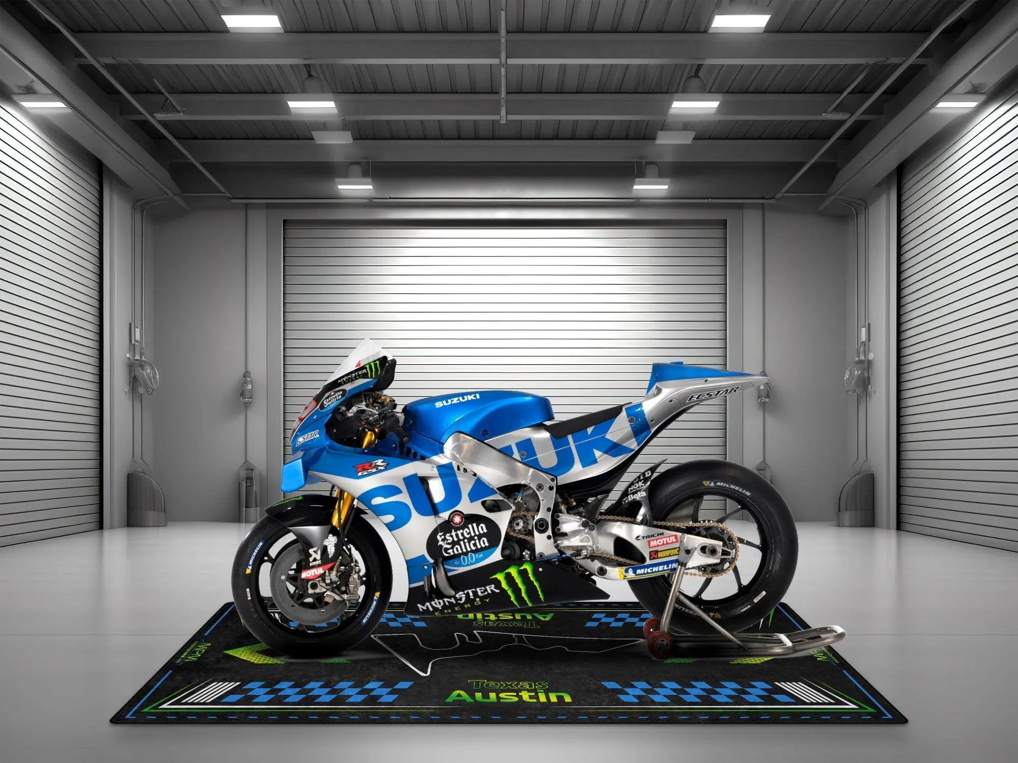 Austin-Texas Track Design Motorcycle Mat - U150 - Image 5