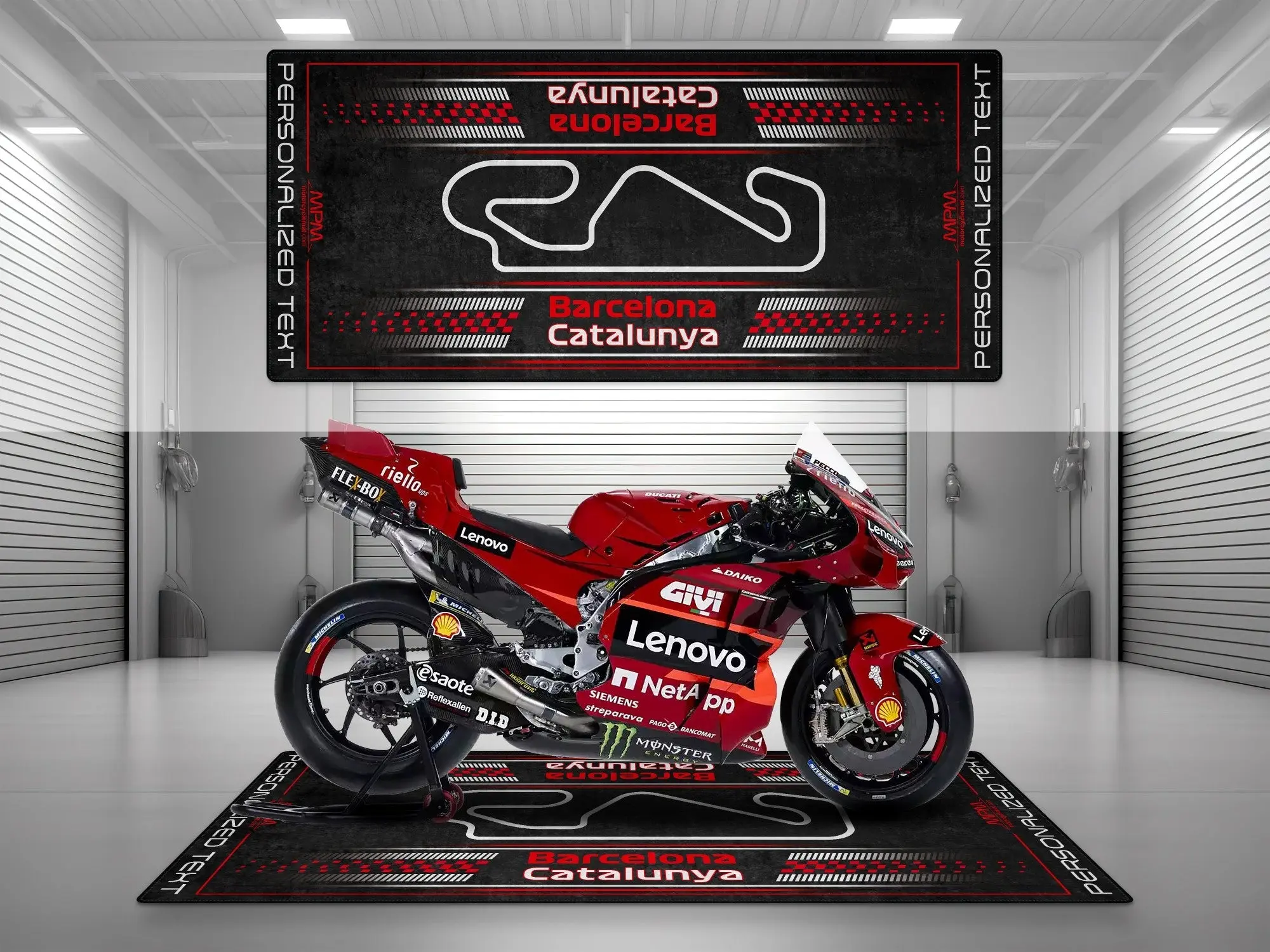 Barcelona-Catalunya Track Design Motorcycle Mat - U151 - Image 3
