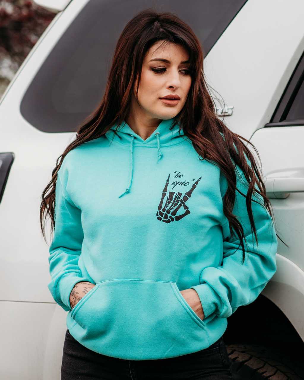 Be Epic Unisex Pullover Hoodie - Mint - Image 2