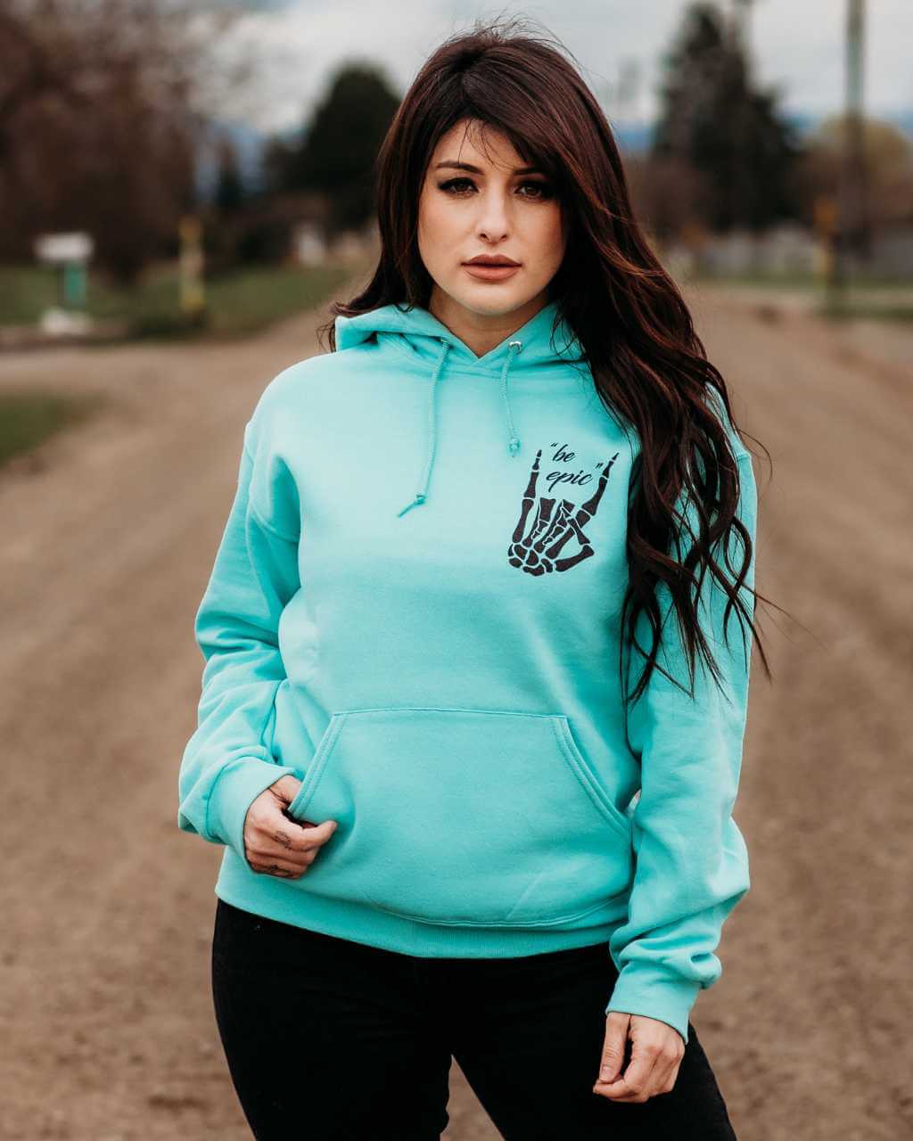 Be Epic Unisex Pullover Hoodie - Mint - Image 3