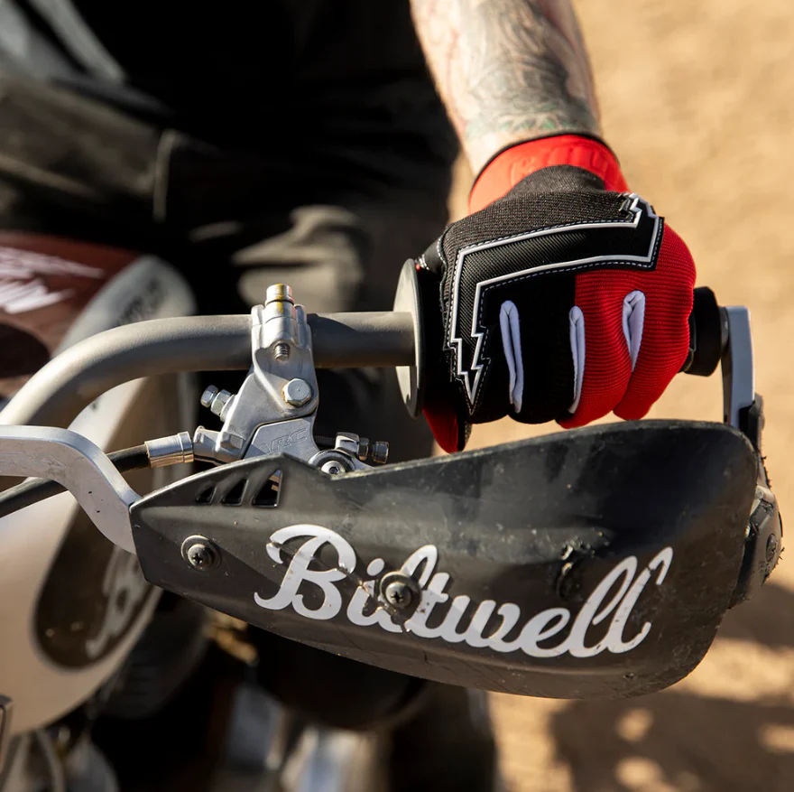 Biltwell Baja Gloves - Red/Black - Image 2
