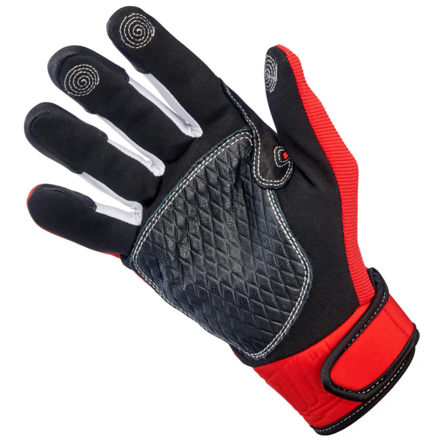 Biltwell Baja Gloves - Red/Black - Image 5