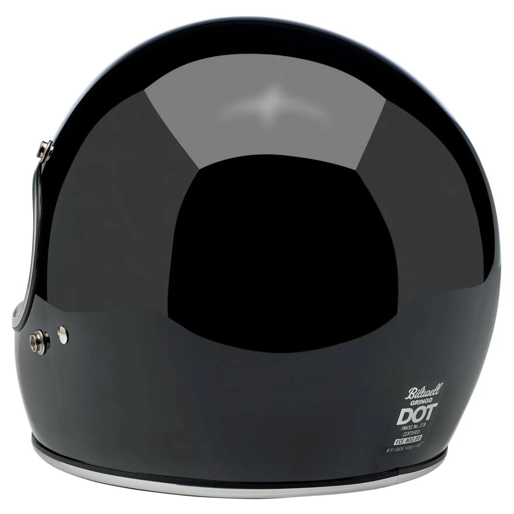 Biltwell Gringo Gloss Black Helmet - ECE R22.05 - Image 5