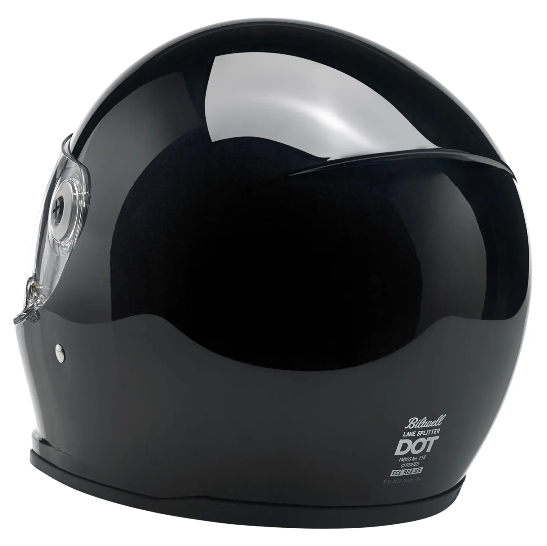 Biltwell Lane Splitter Helmet - Gloss Black - Image 7