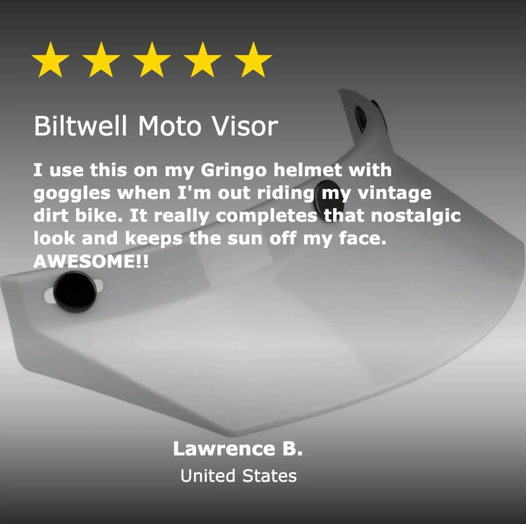 Biltwell Moto Visor for Bonanza and Gringo Helmets - Image 17