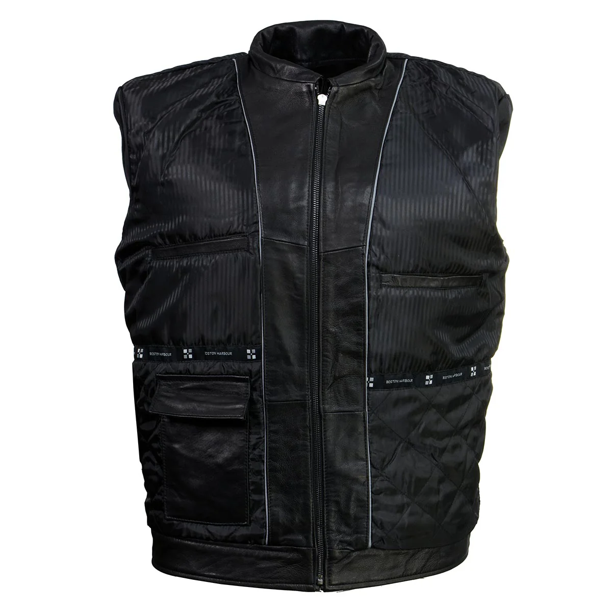 Boston Harbour 1.0 Men's Black New Zealand Lamb Leather Fashion Car Coat Jacket SFM1899 - Image 3