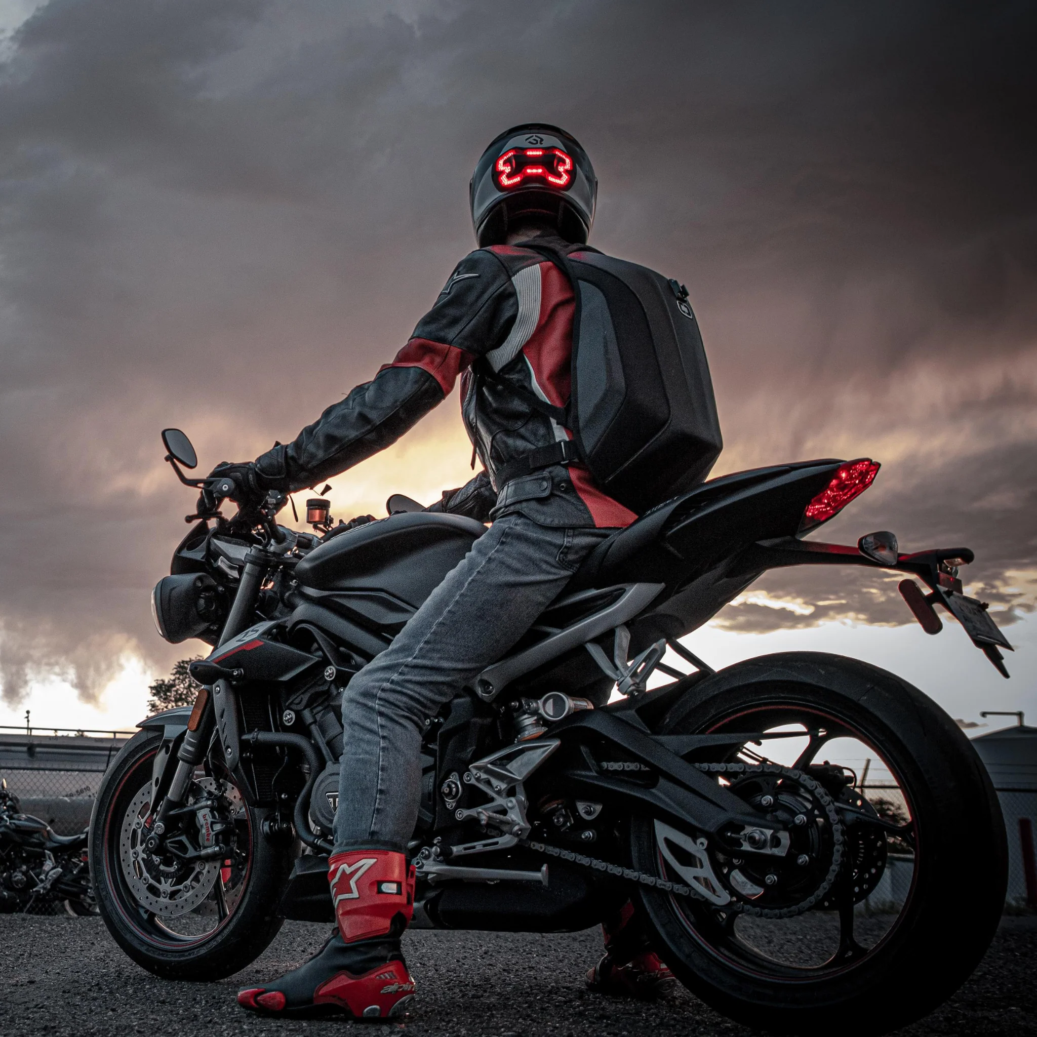 Helmet Brake Light - LED Brake Free Universal Motorcycle Helmet  Brake Light - Image 10