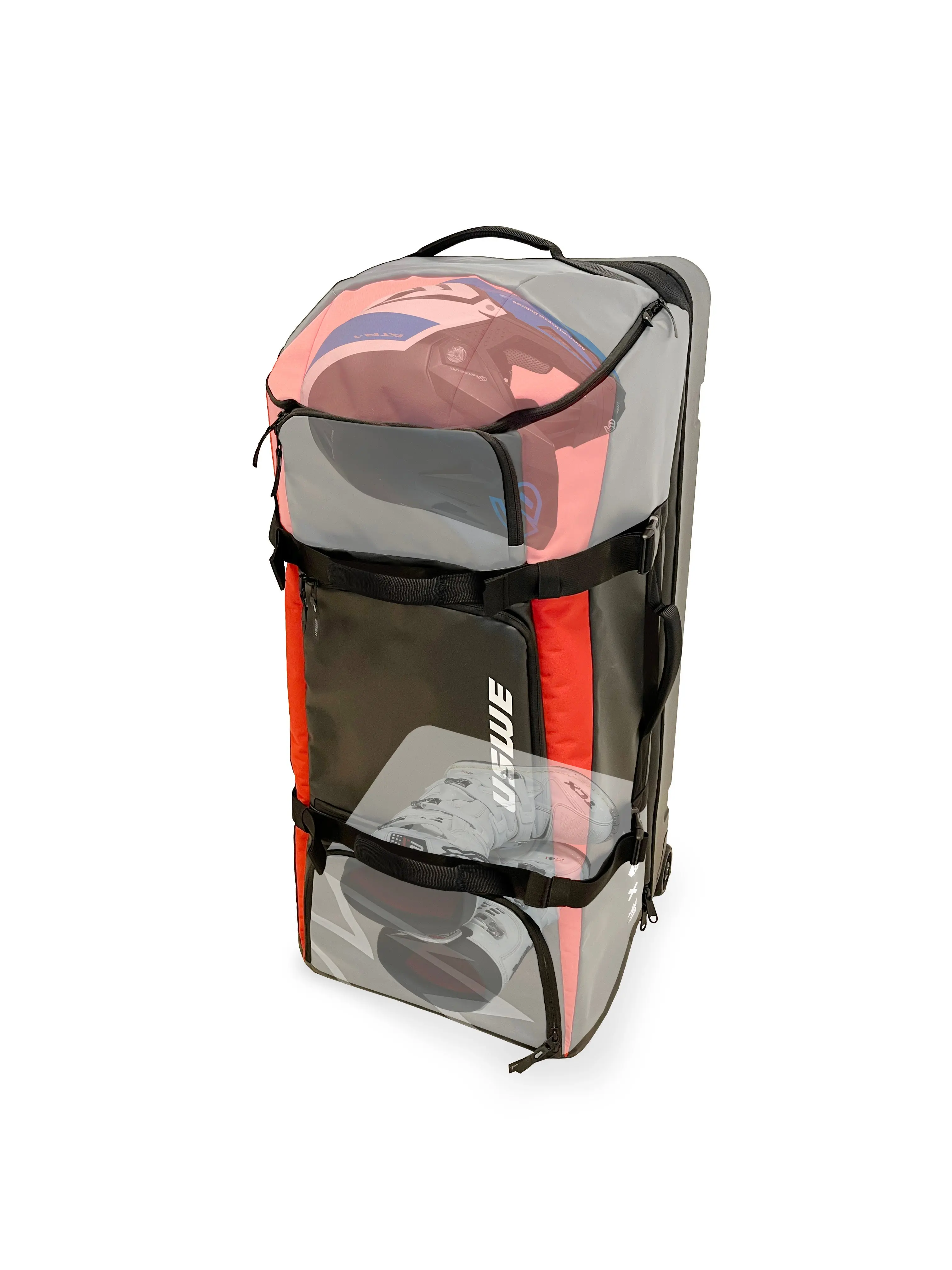 USWE Buddy 150L Athlete Gear Trolley Bag Black/USWE Red - Image 3