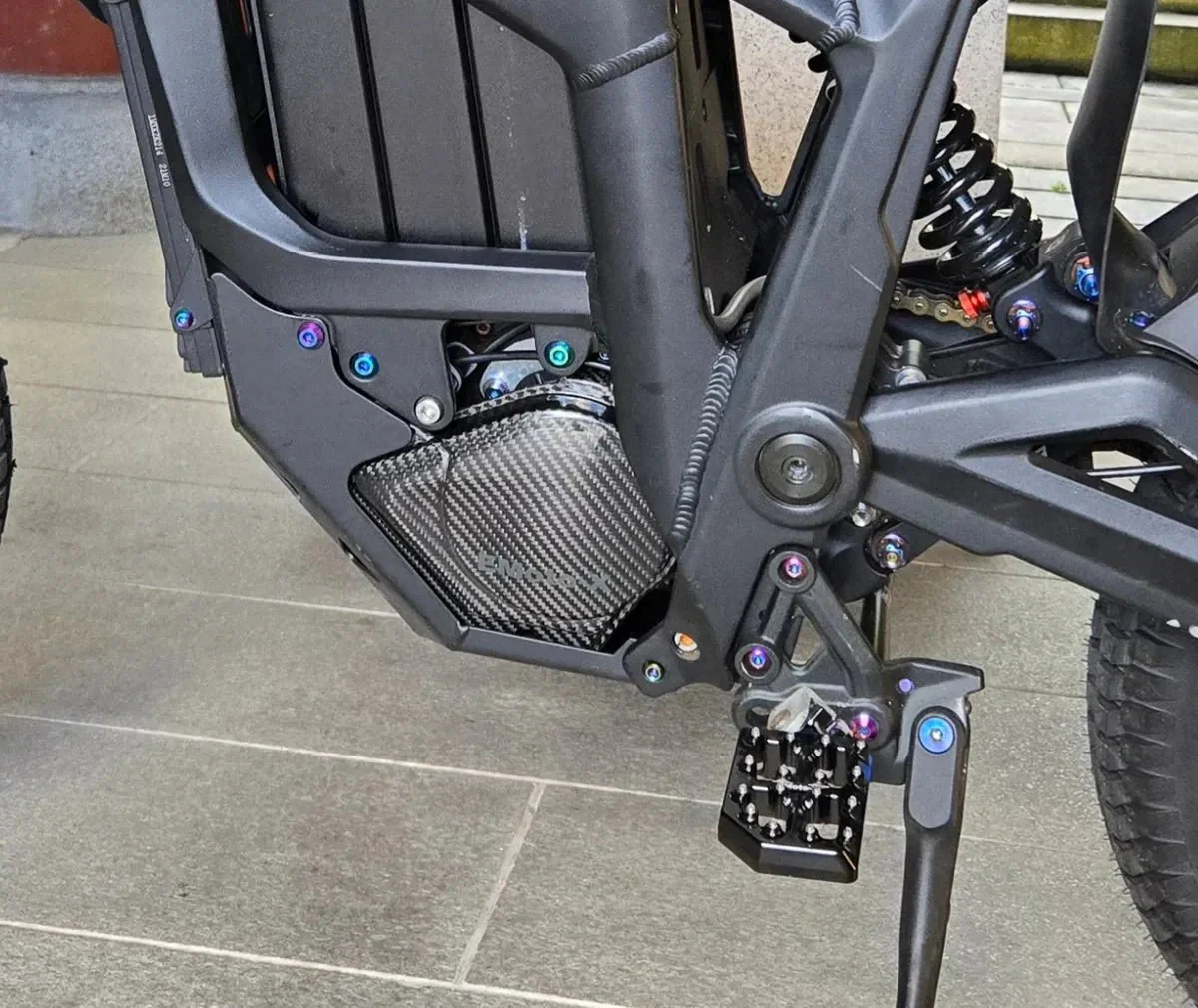 Carbon Fiber (Real) Gearbox Cover for Talaria Sting MX5/ MX4/ MX3 - Image 3