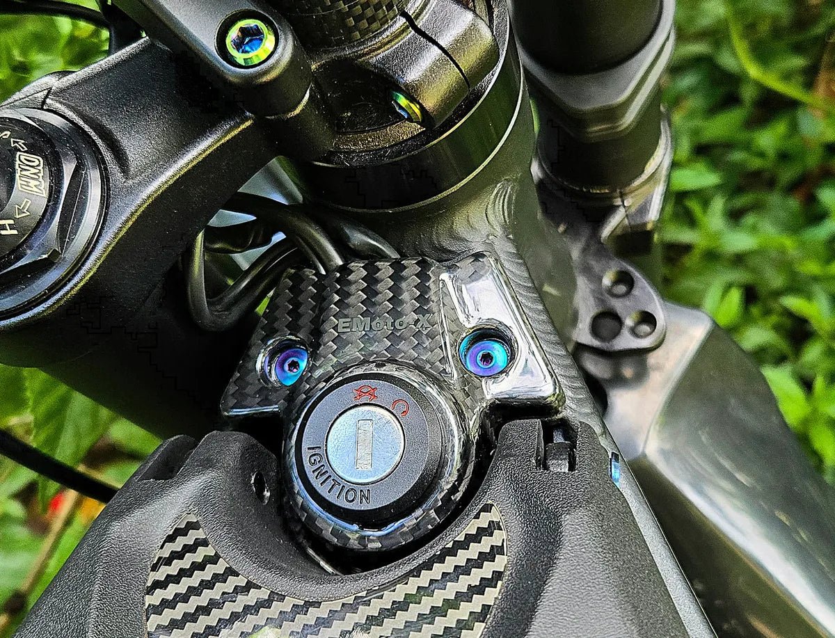 Carbon Fiber (Real) Ignition Switch Cover Plate for Talaria Sting MX5/ MX4/ MX3 - Image 2