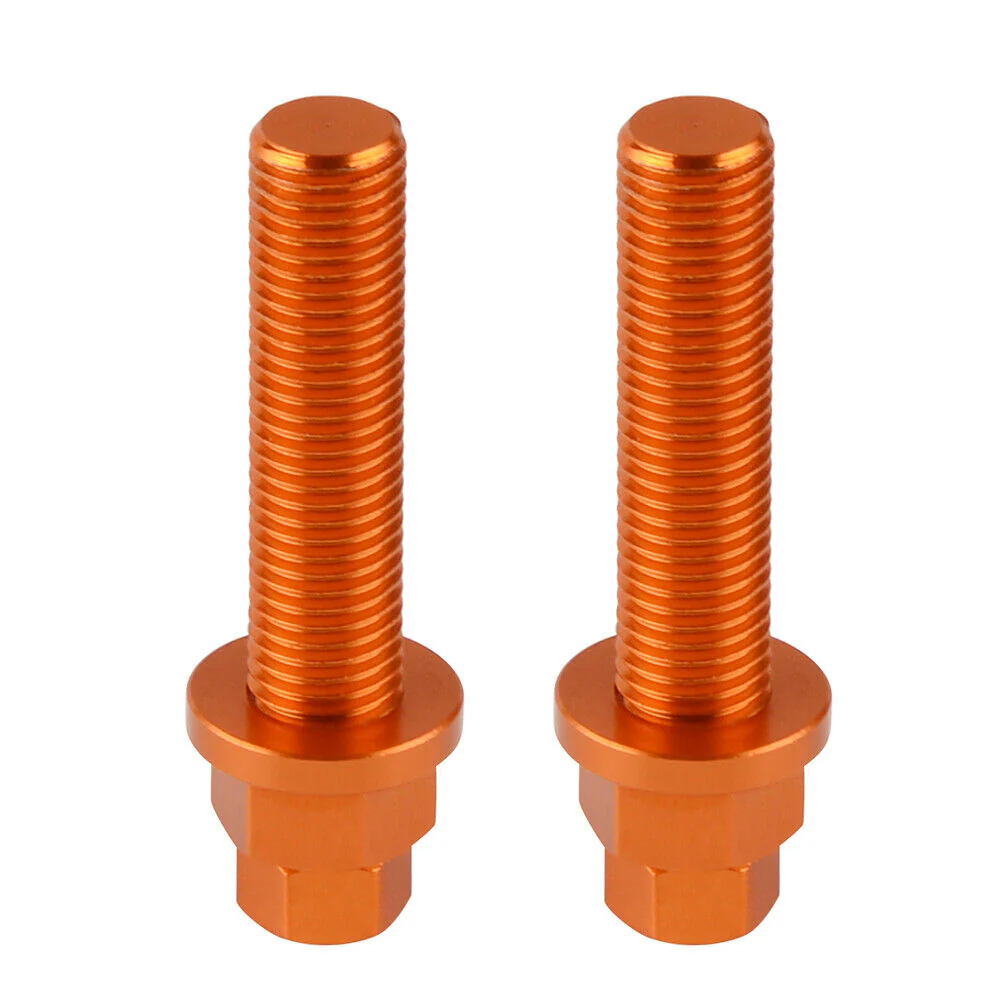 Chain Tensioner Bolt Set for KTM M10x50 - Billet Aluminum Orange Anodized Chain Tensioner Bolts - Image 4