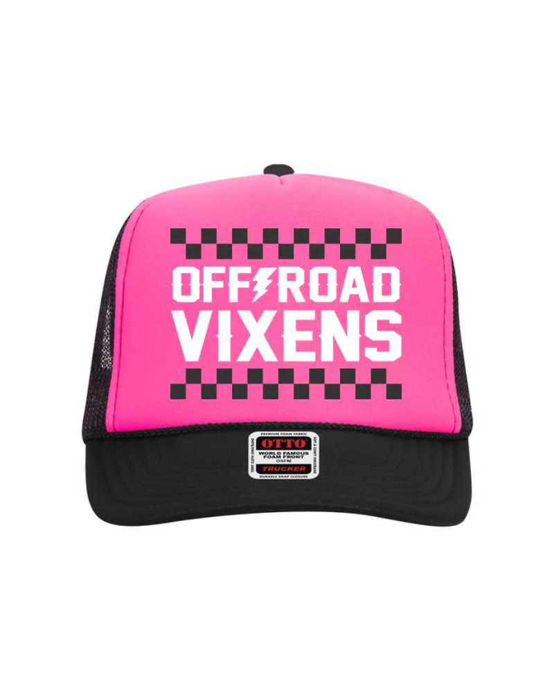 Checked Out Foam Trucker - Pink/Black - Image 2