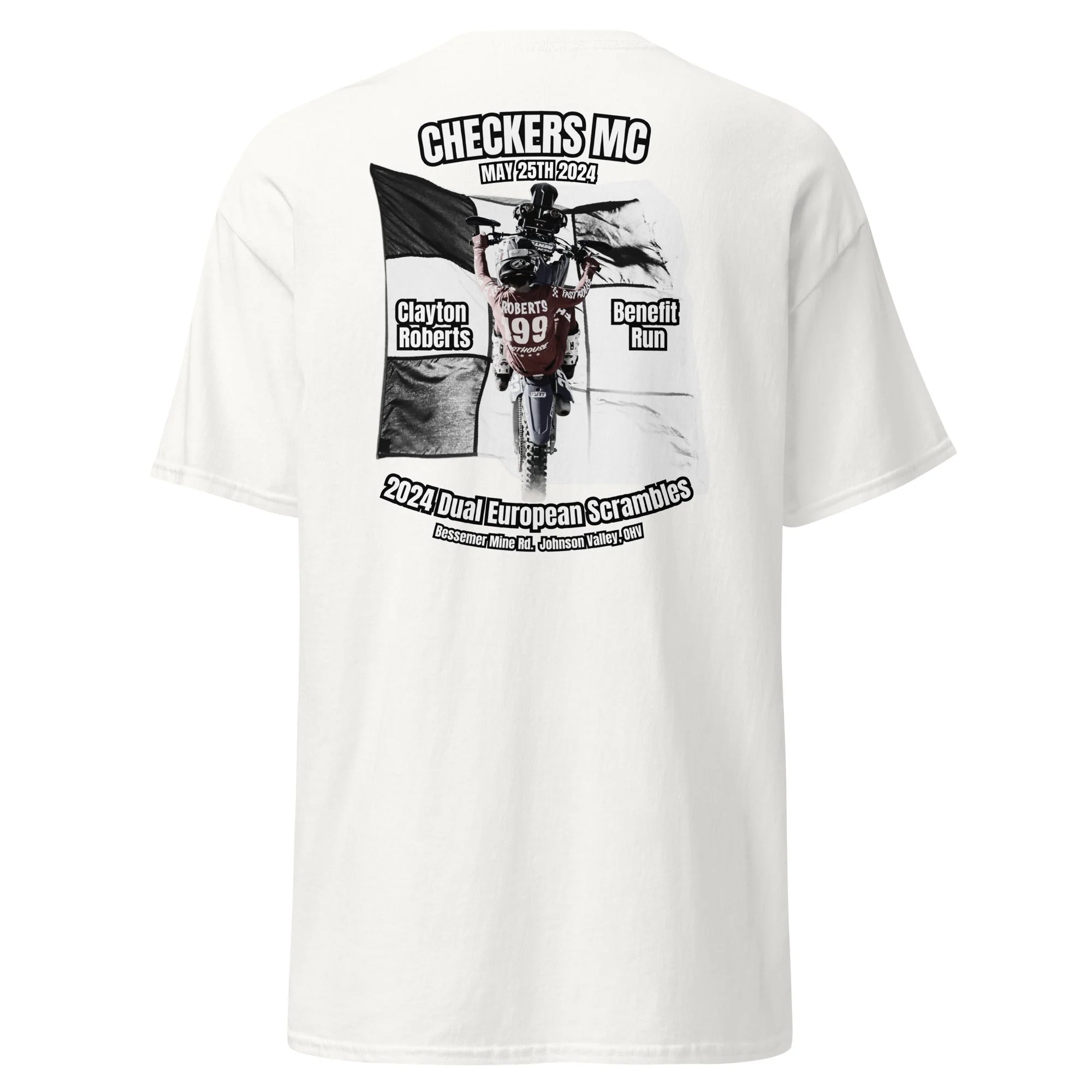 Checkers MC 2024 Dual Euro Event Shirt - Clayton Roberts Benefit Run - Image 6