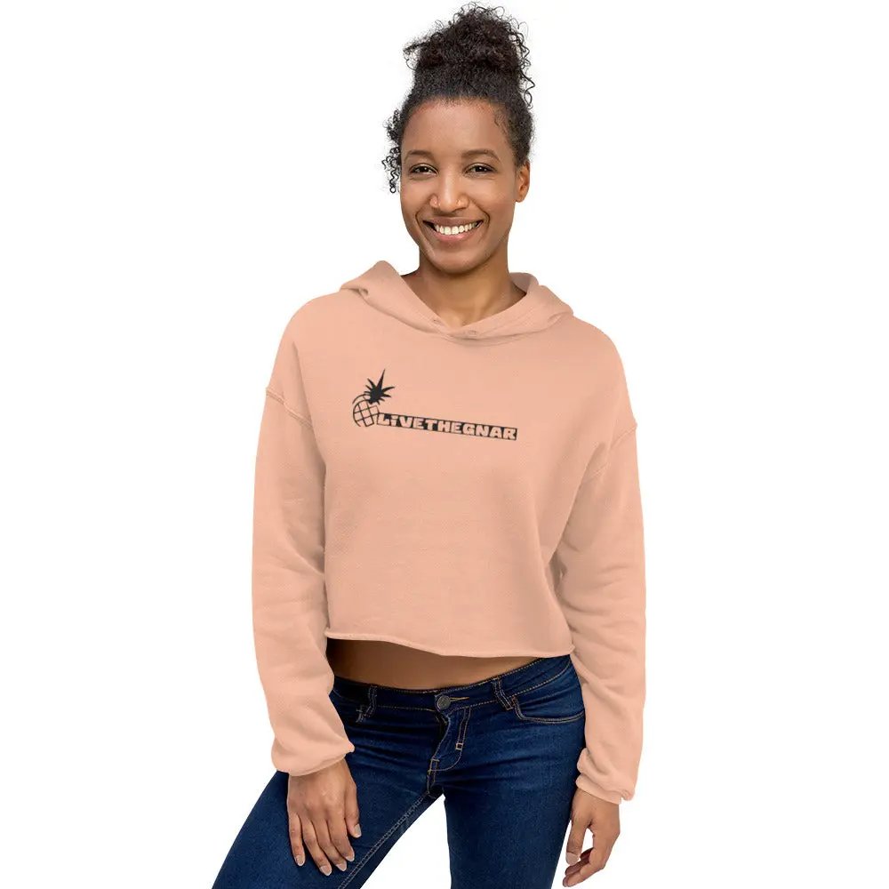 Chicas Live the Gnar Crop Hoodie - Image 3
