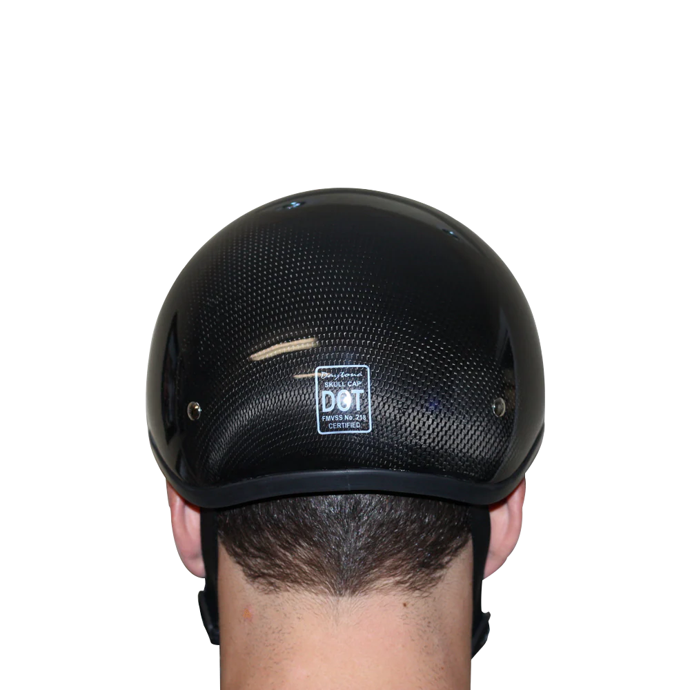 D.O.T. Daytona Skull Cap- Grey Carbon Fiber - Image 8