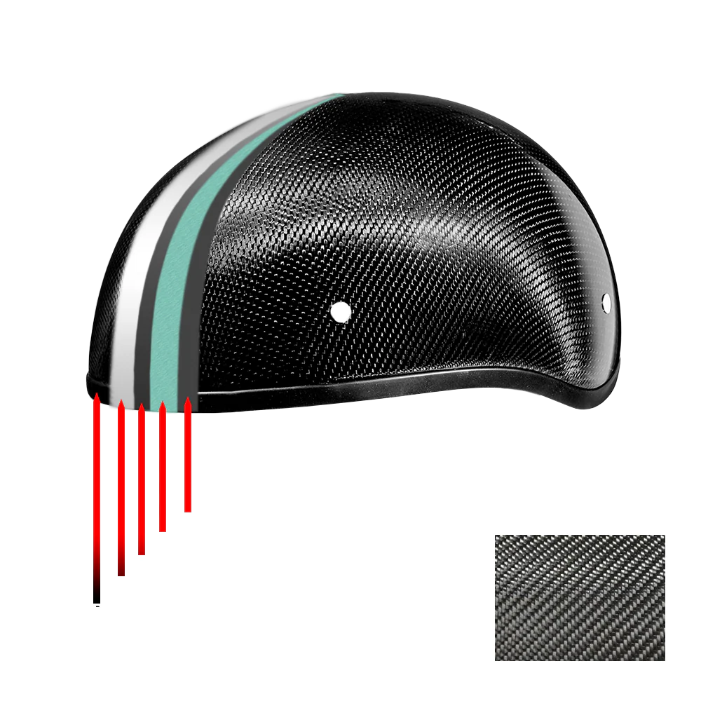 D.O.T. Daytona Skull Cap- Grey Carbon Fiber - Image 9