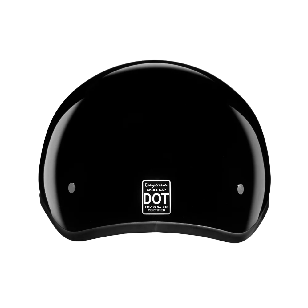 D.O.T. Daytona Skull Cap Jr.- Hi-Gloss Black - Image 3