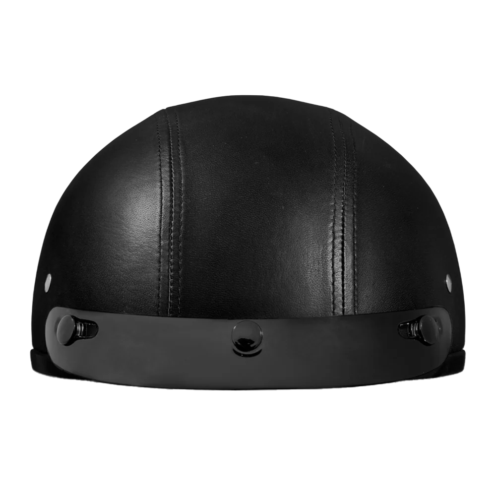 D.O.T. Daytona Skull Cap- Leather Covered - Image 5