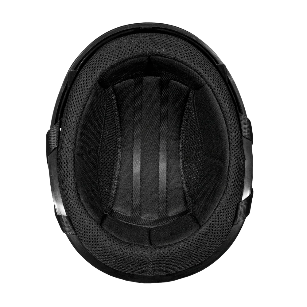 D.O.T. Daytona Skull Cap W/ Inner Shield- Dull Black - Image 6