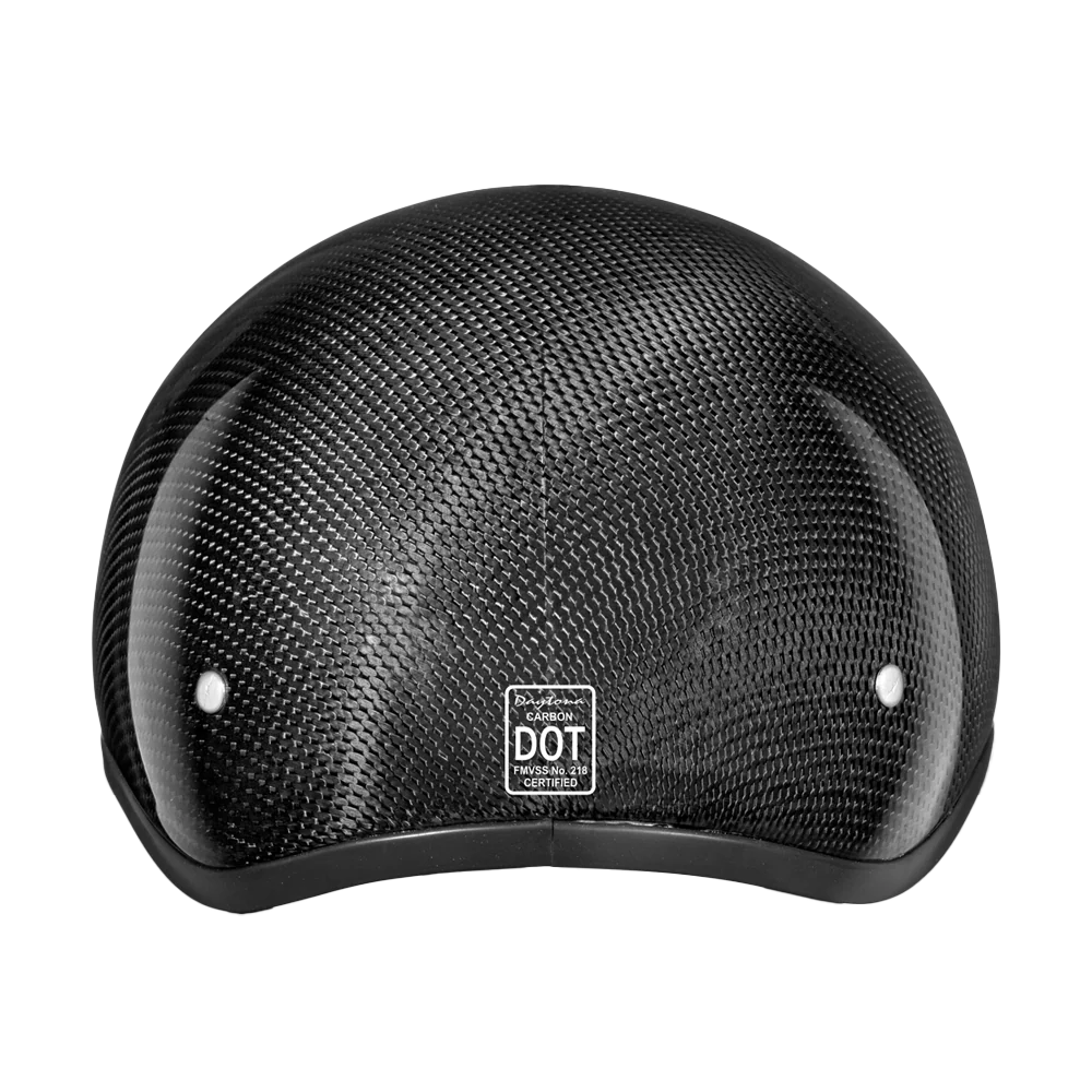 D.O.T. Daytona Skull Cap W/O Visor- Grey Carbon Fiber - Image 3