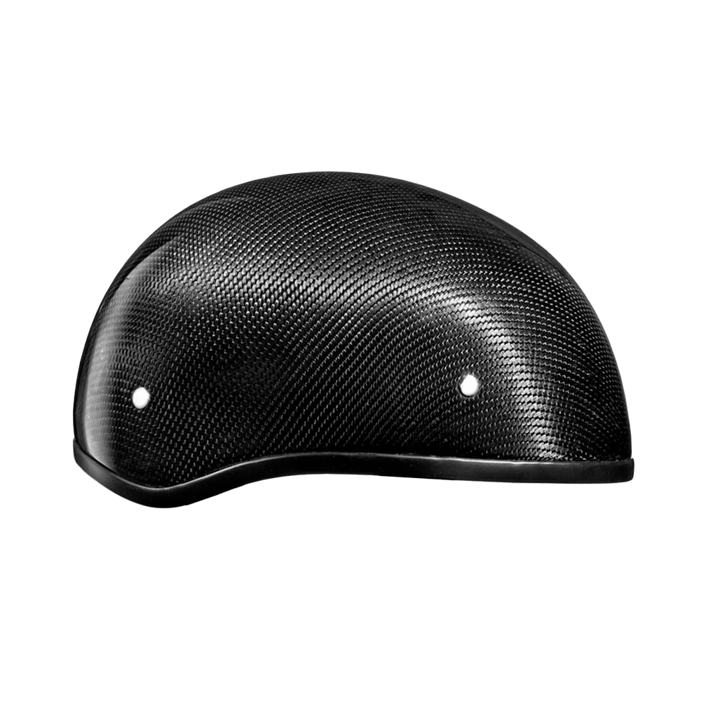 D.O.T. Daytona Skull Cap W/O Visor- Grey Carbon Fiber - Image 4