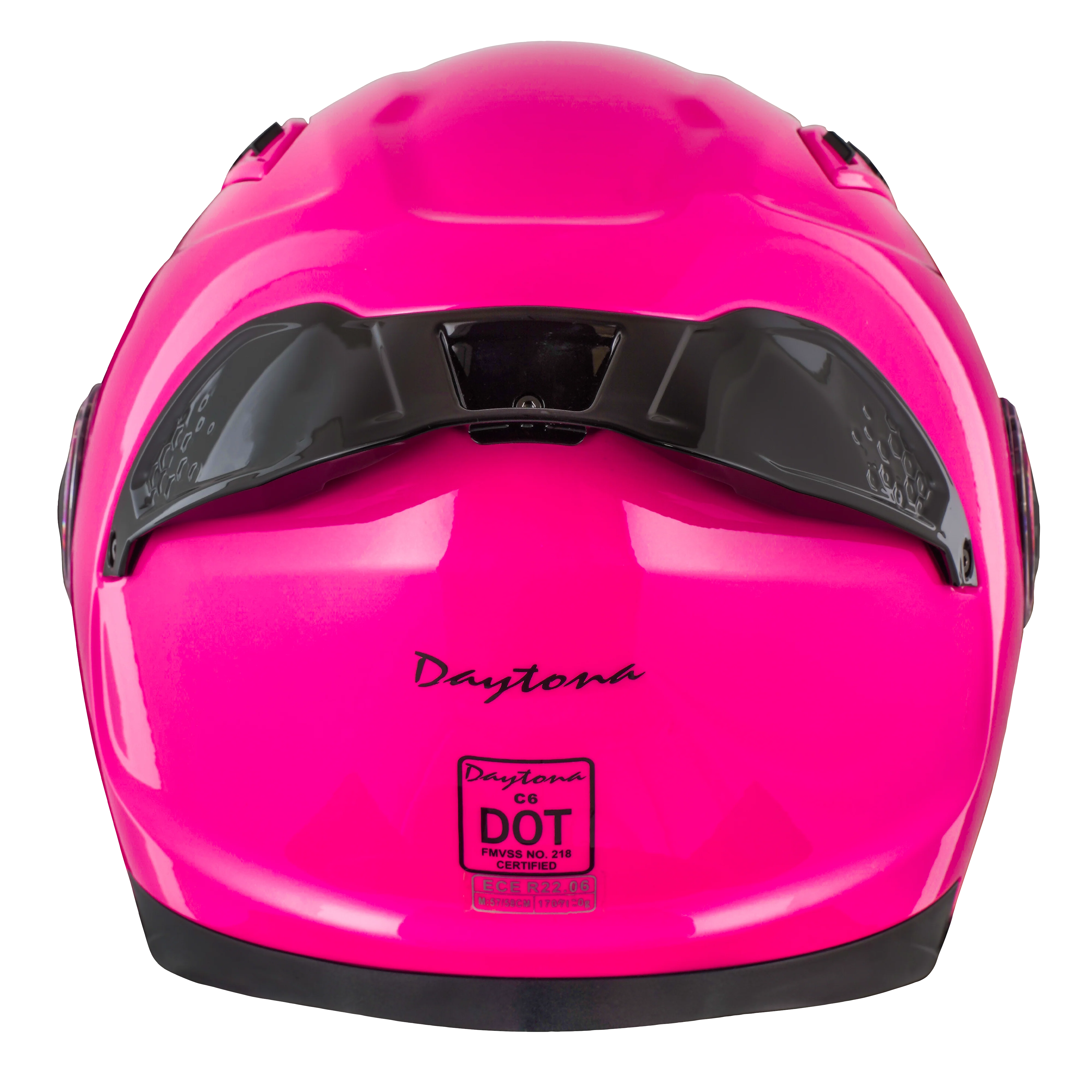 D.O.T. & ECE Daytona C6 Helmet - Hi-Gloss Pink - Image 4