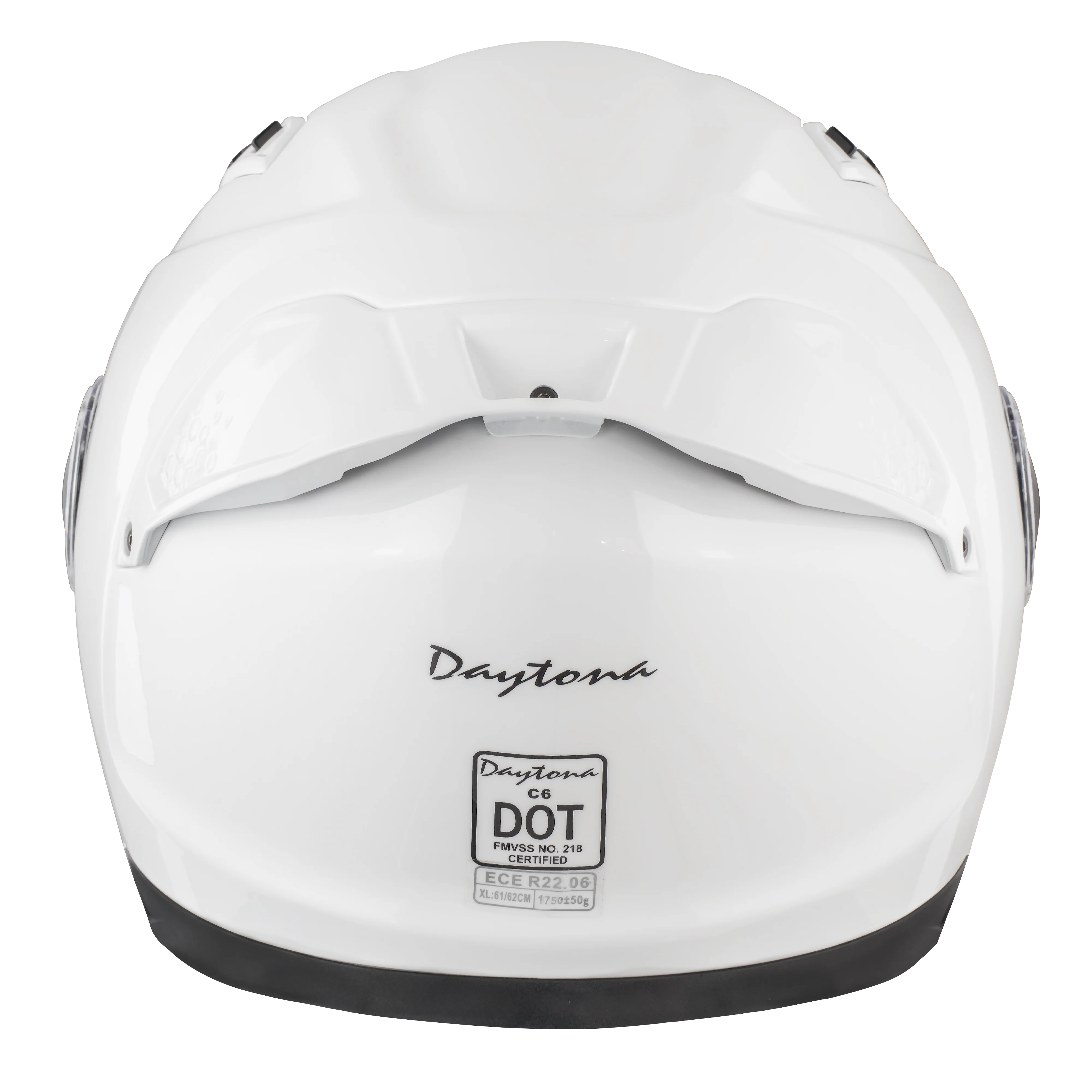 D.O.T. & ECE Daytona C6 Helmet - Hi-Gloss White - Image 4