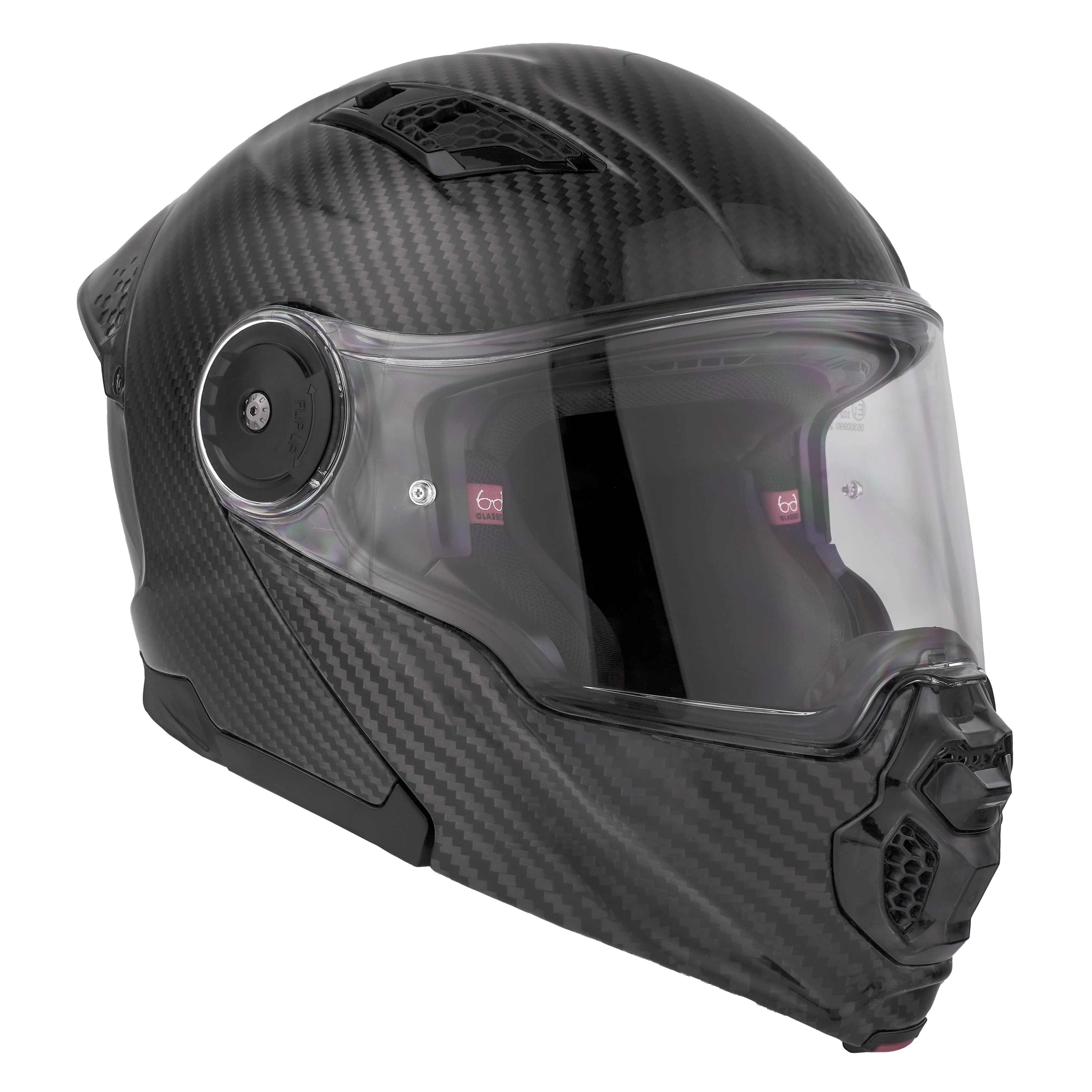 D.O.T. & ECE Daytona C6 Pro Helmet- Grey Carbon Fiber - Image 6